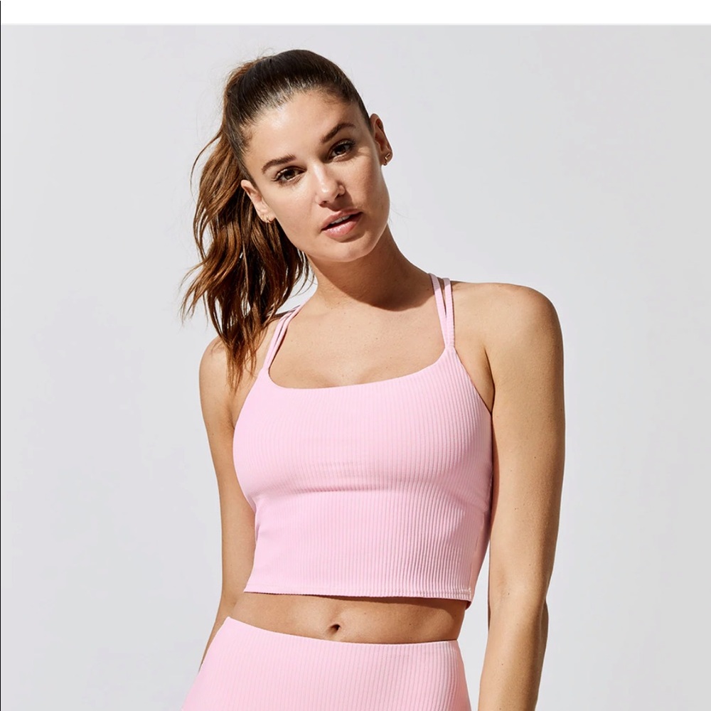 Carbon 38 ribbed cami bra